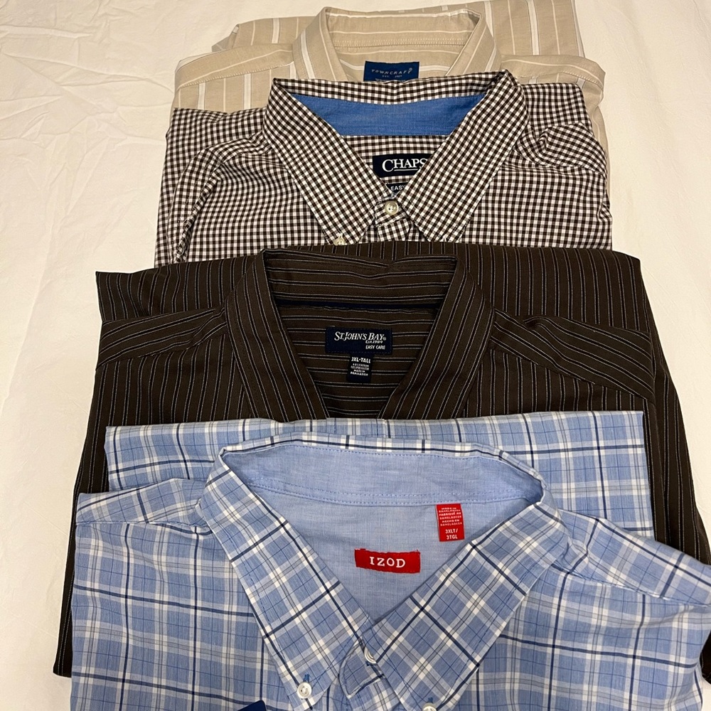 New 3XL long sleeve button down shirts